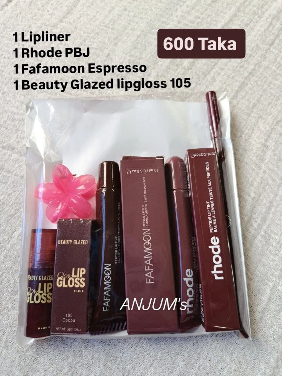 Beauty glazed Rhode Fafamoon Lip Combo