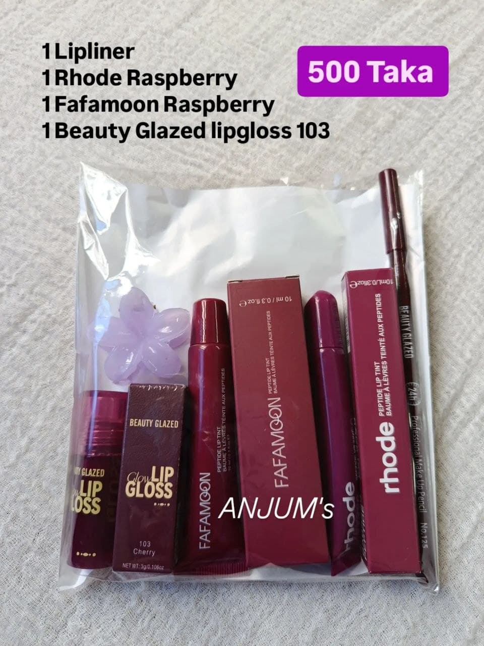 Beauty glazed Rhode Fafamoon Lip Combo