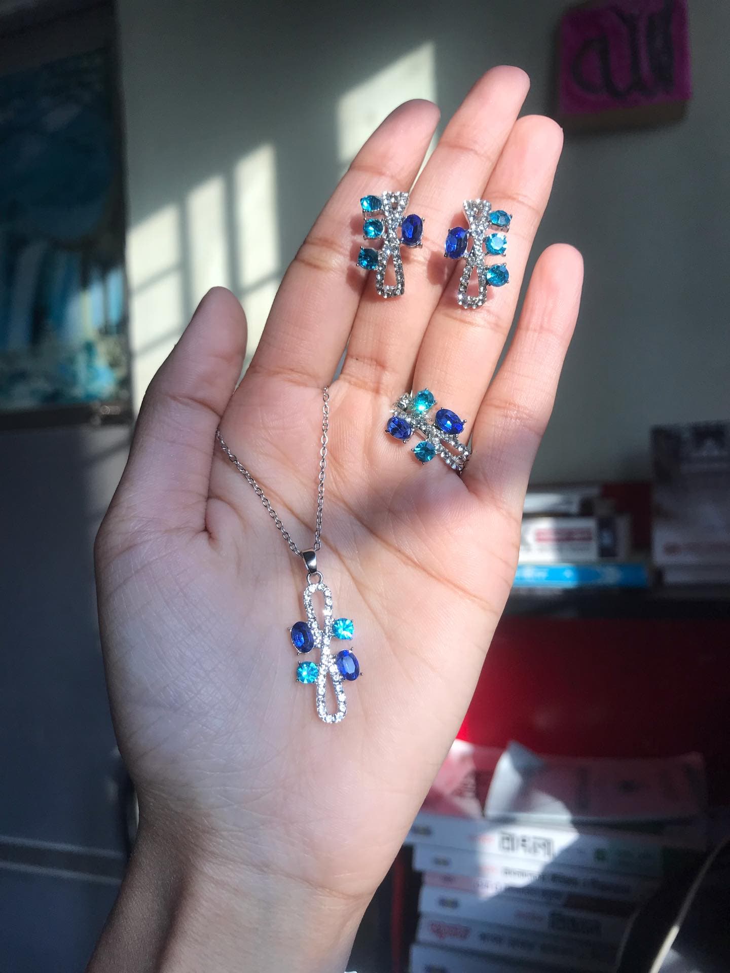 Blue Beaded Anklet