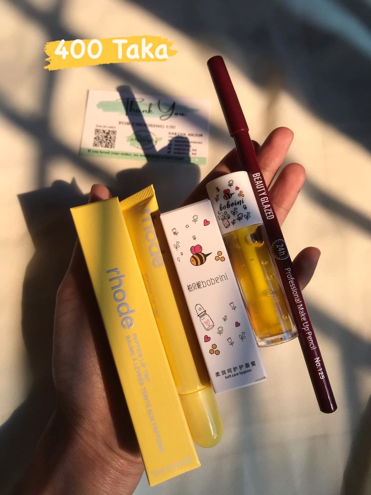 Yellow Glow Lip Makeup Combo Set