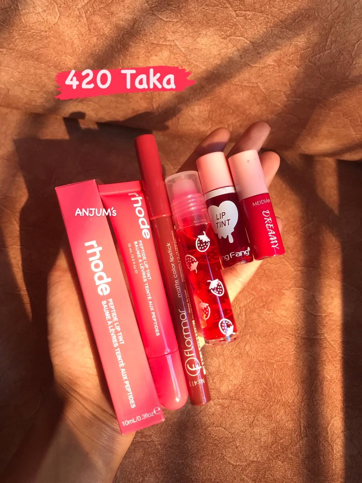 Cherry Red Lip Makeup Combo Set