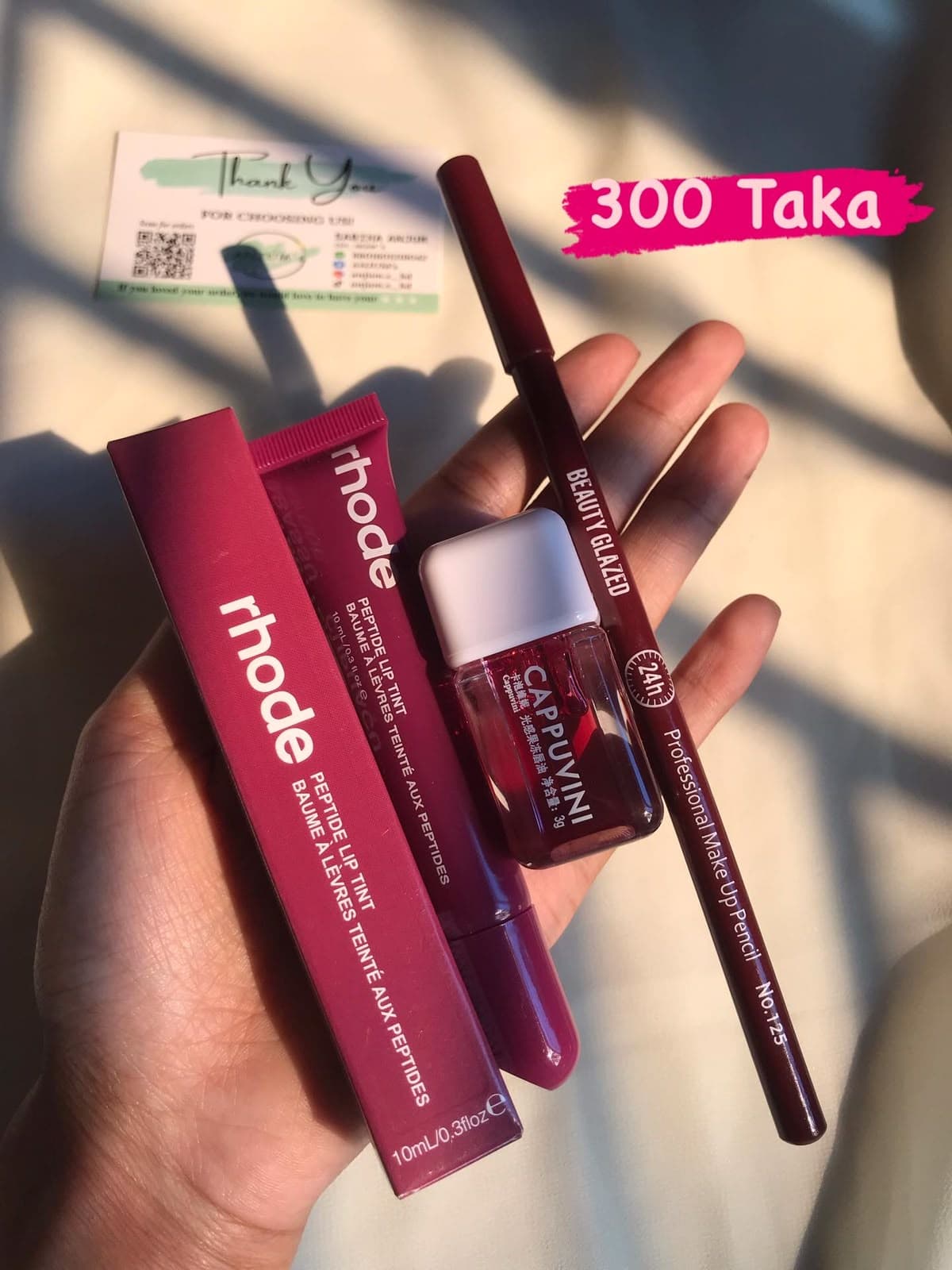 Berry Pink Lip Makeup Combo Set