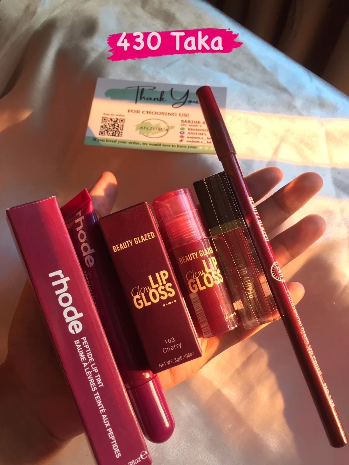 Rhode Berry Lip Tint, Cherry Gloss & Liquid Lipstick Combo
