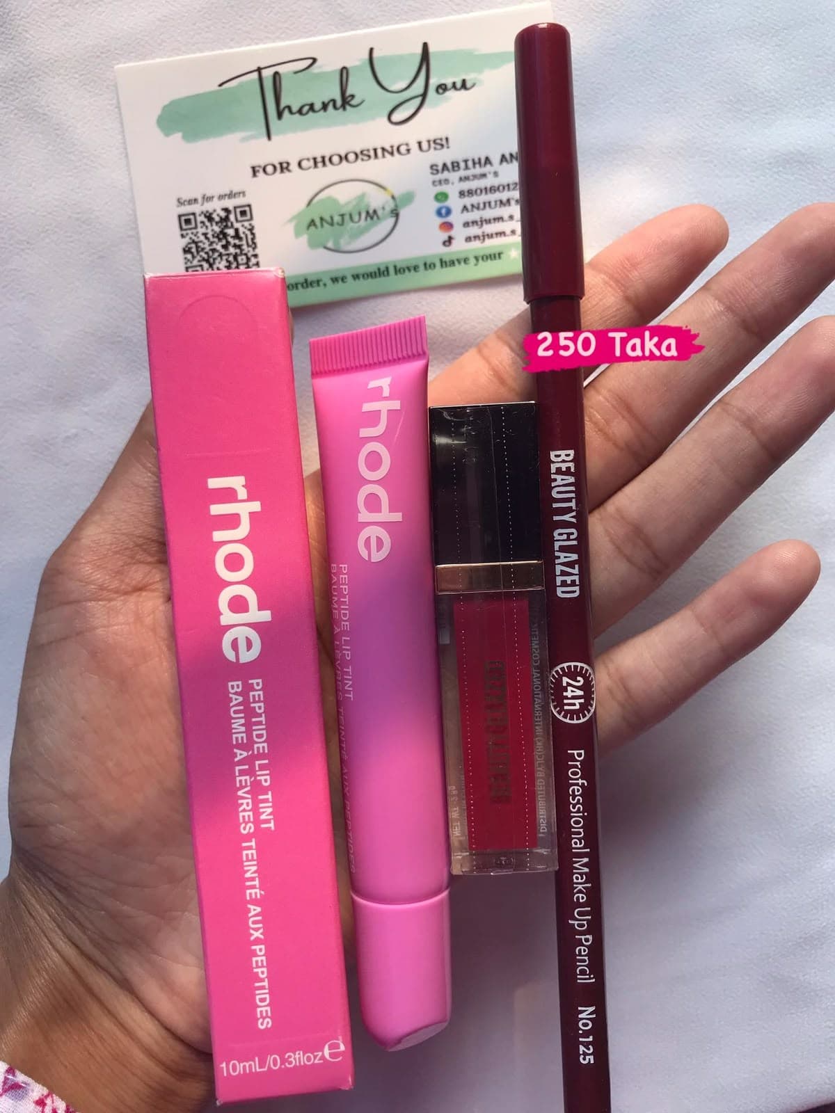 Rhode Hot Pink Lip Tint & Liquid Lipstick Combo