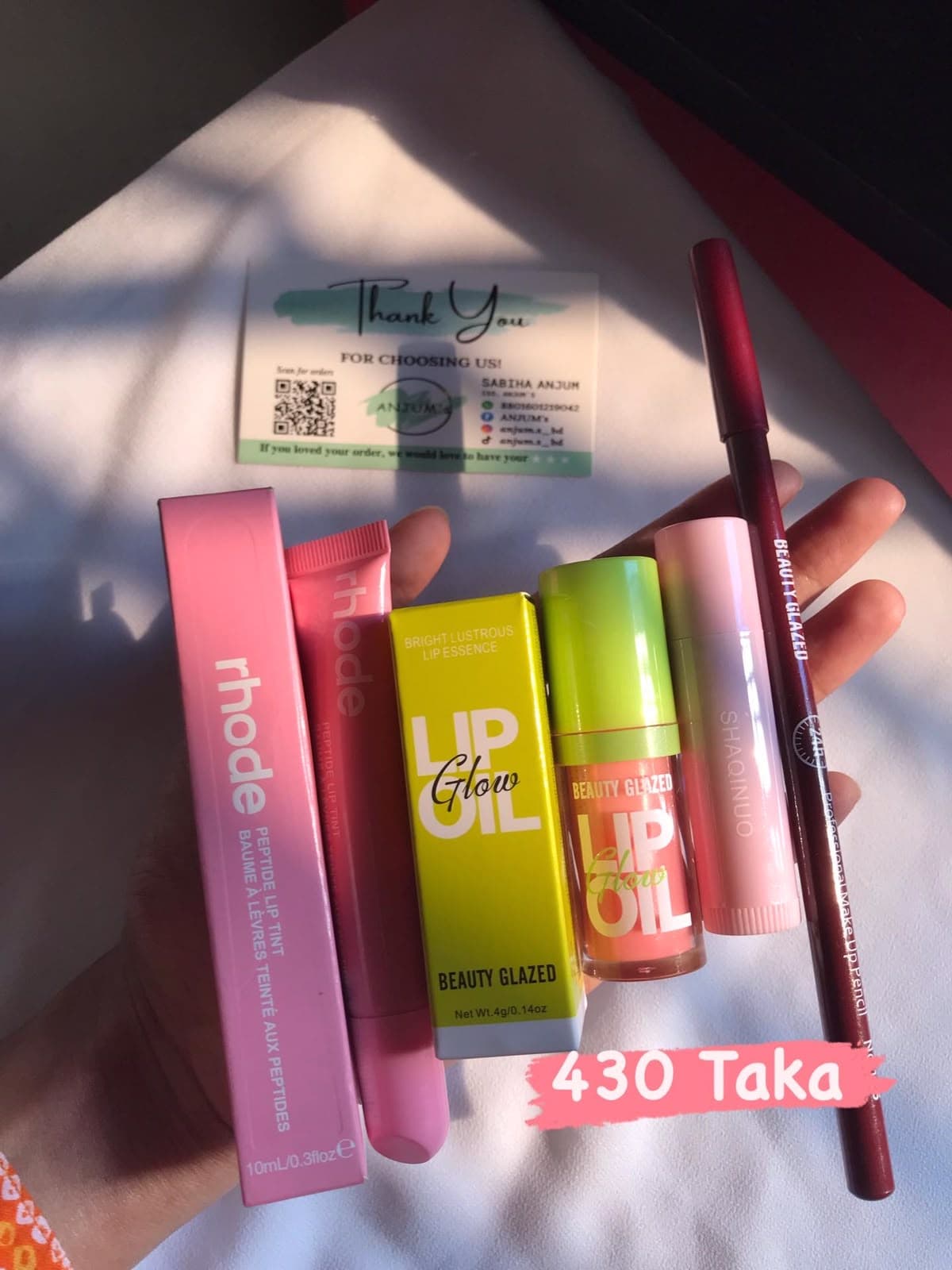 Rhode Pink Lip Tint & Beauty Glazed Glow Lip Oil Combo