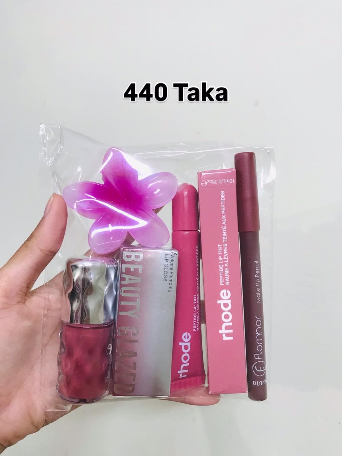 Fuchsia Pink Lip Makeup Combo Set