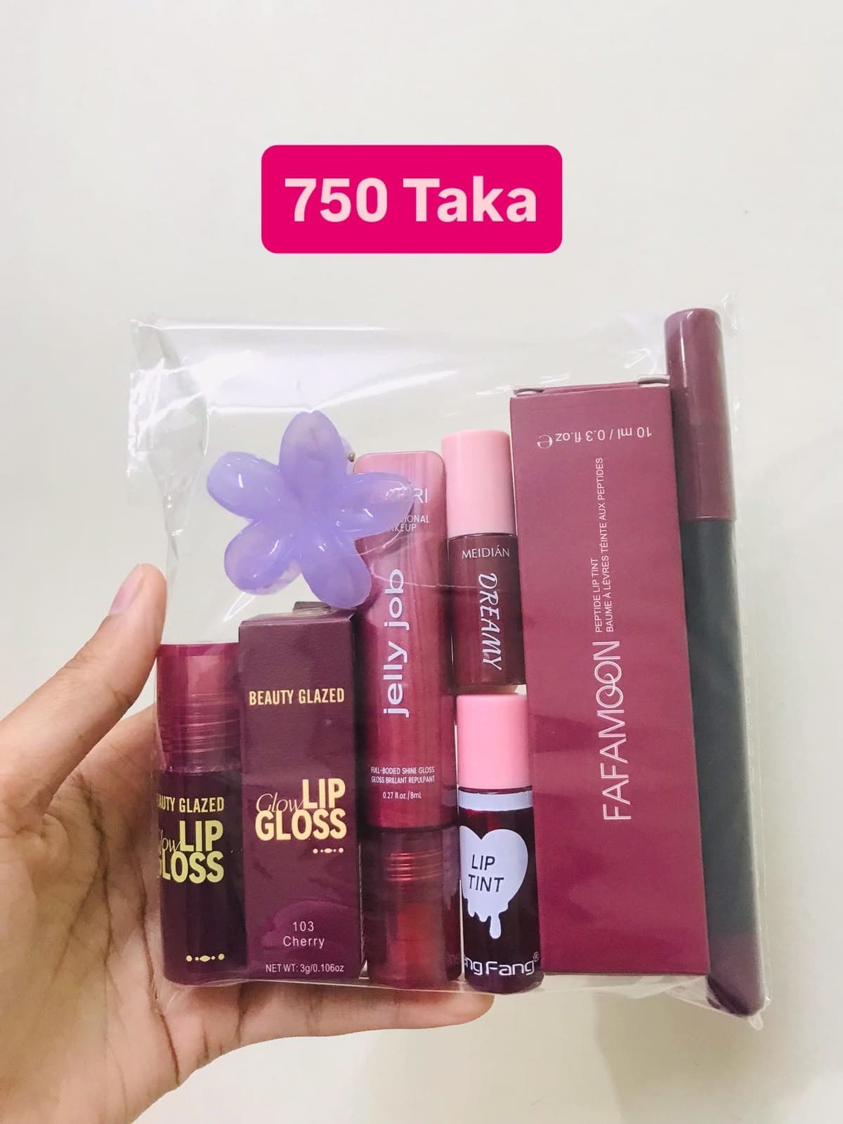 Plum Pink 5-Piece Lip Combo Set