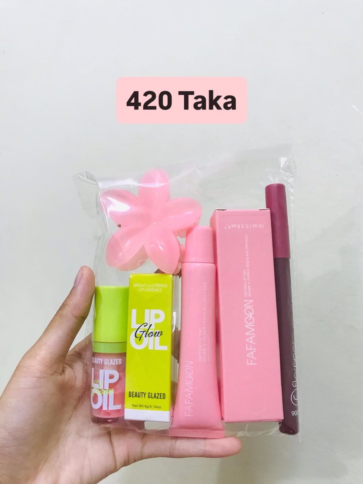 Soft Pink 4-Piece Lip Combo Set